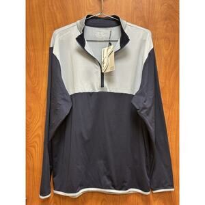 Snake Eyes Mens 1/2 Zip Long Sleeve Pullover Shirt Polyester Blue NWT Large